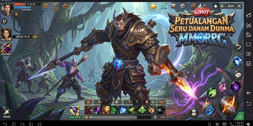 Gameplay menarik dalam 62HOT yang memukau para pemain MMORPG.