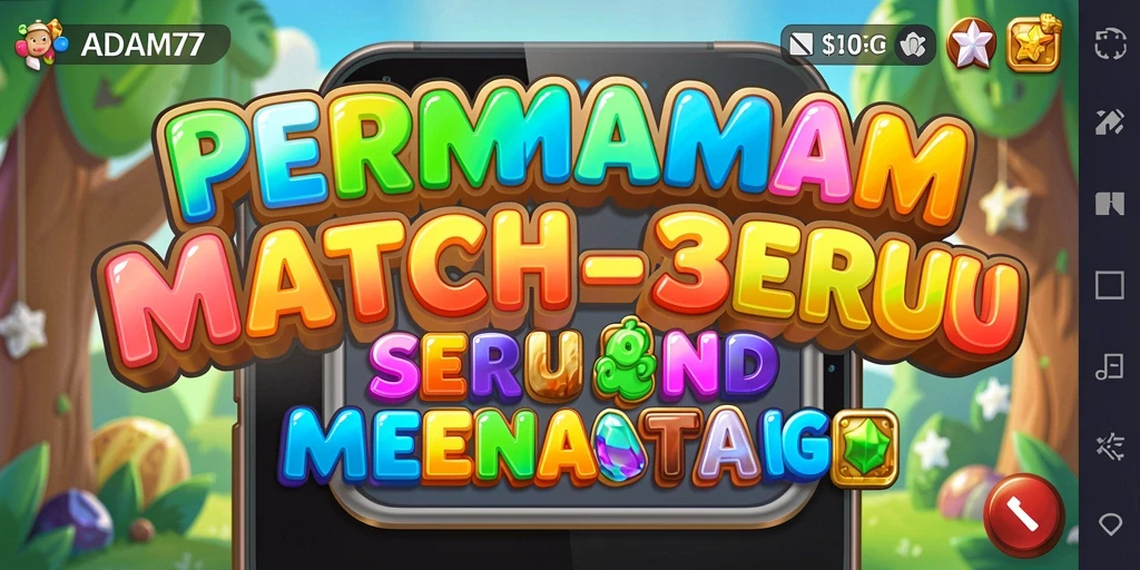 Screenshot menampilkan gameplay ADAM77 yang menarik dan penuh warna.