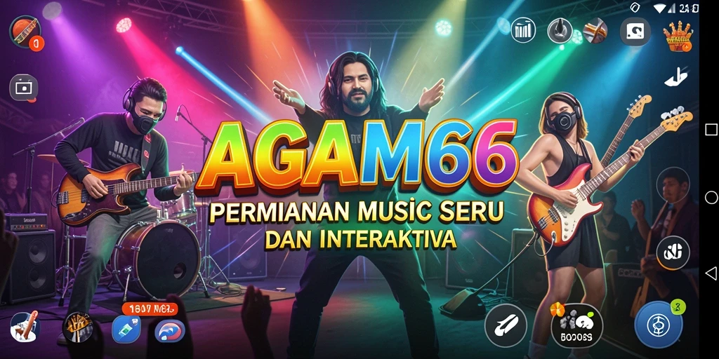 Screenshot gameplay AGAM66 menampilkan pemain berinteraksi dengan musik.