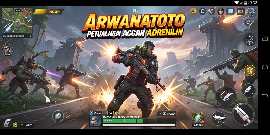 Tampilan gameplay menegangkan dari ARWANATOTO yang penuh aksi.