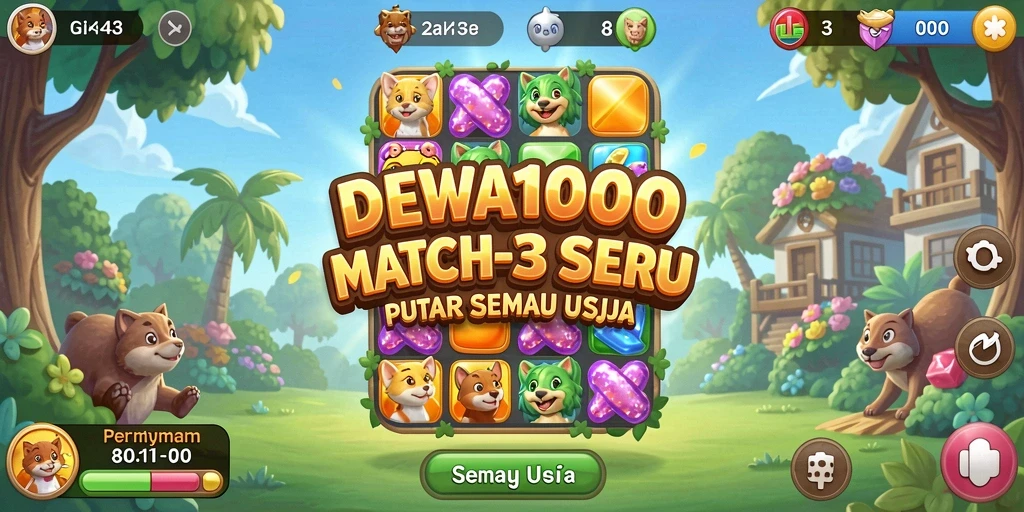 Tampilan gameplay DEWA1000 yang menarik dan penuh warna.