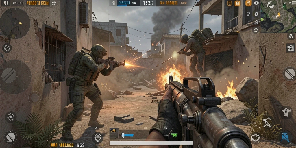 Gameplay mendebarkan dalam F32 dengan aksi FPS tak terduga.