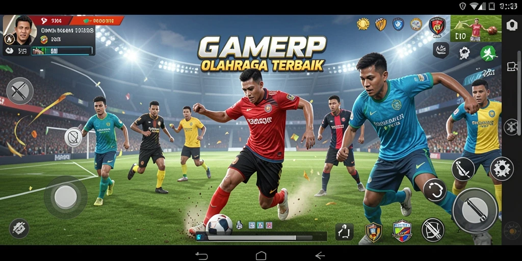 Tampilan gameplay menarik dari GAMERP dalam aksi olahraga.