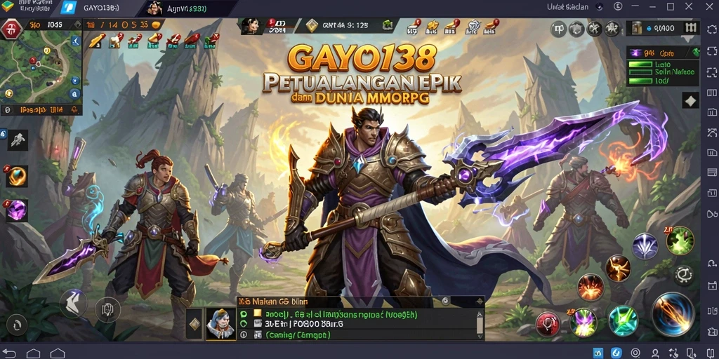 Tampilan gameplay epik GAYO138 dalam dunia MMORPG penuh aksi.