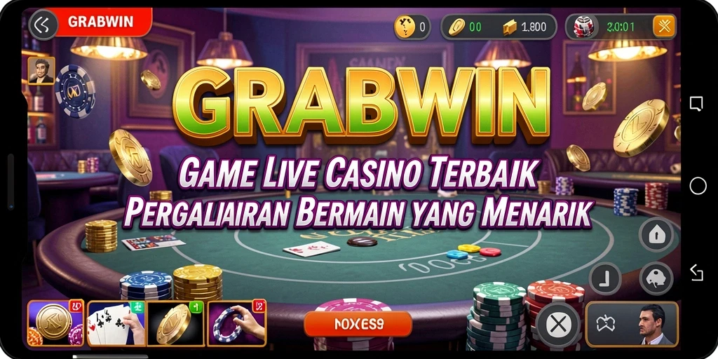 Tampilan gameplay langsung di GRABWIN yang menarik dan seru.