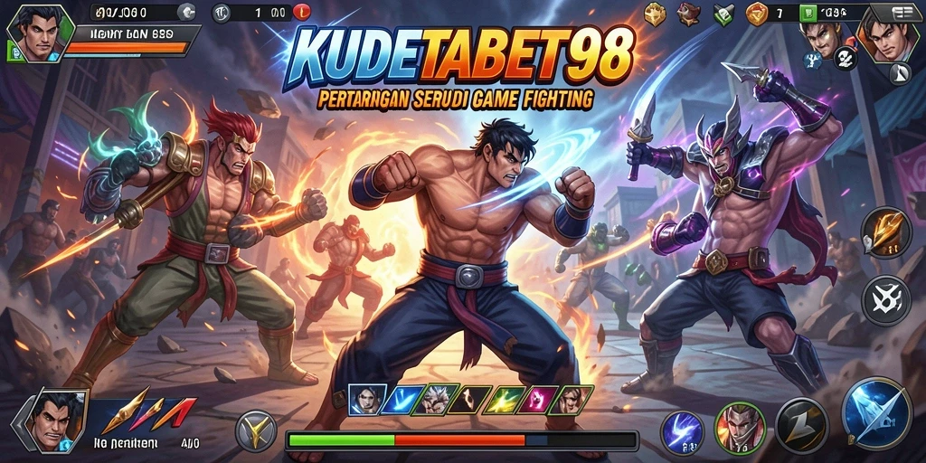 Gambar menunjukkan aksi pertarungan seru dalam game KUDETABET98.