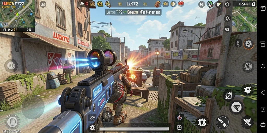 Tampilan aksi seru dalam gameplay LUCKY72 dengan misi menarik.
