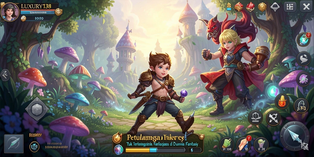 Tampilan gameplay LUXURY138 yang menawan saat menjelajahi dunia petualangan.