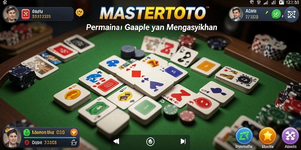 Gameplay MASTERTOTO yang seru dan interaktif dalam permainan Gaple.