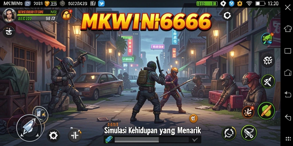 Screenshot utama MKWIN666 menampilkan gameplay simulasi yang menarik dan interaktif.