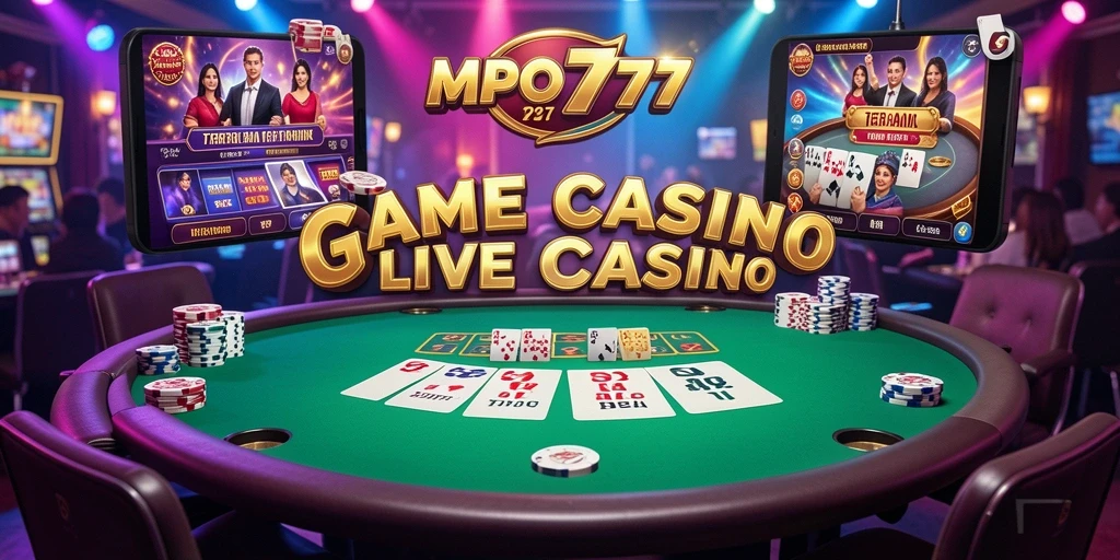 Screenshot gameplay Live Casino MPO777 yang menampilkan dealer profesional dan suasana permainan.