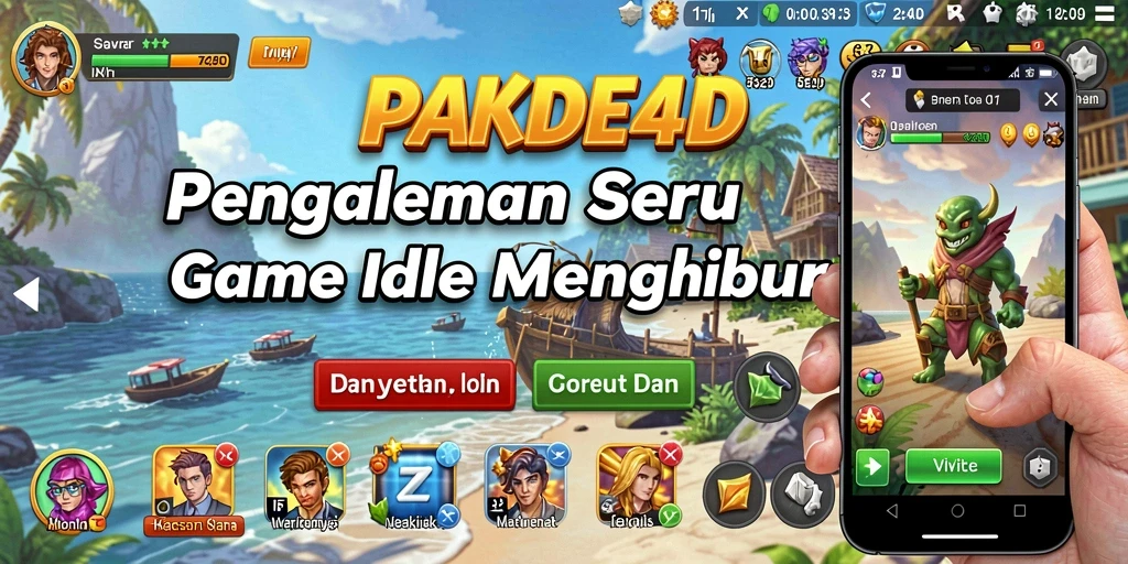 Screenshot utama menampilkan keseruan gameplay Idle PAKDE4D.
