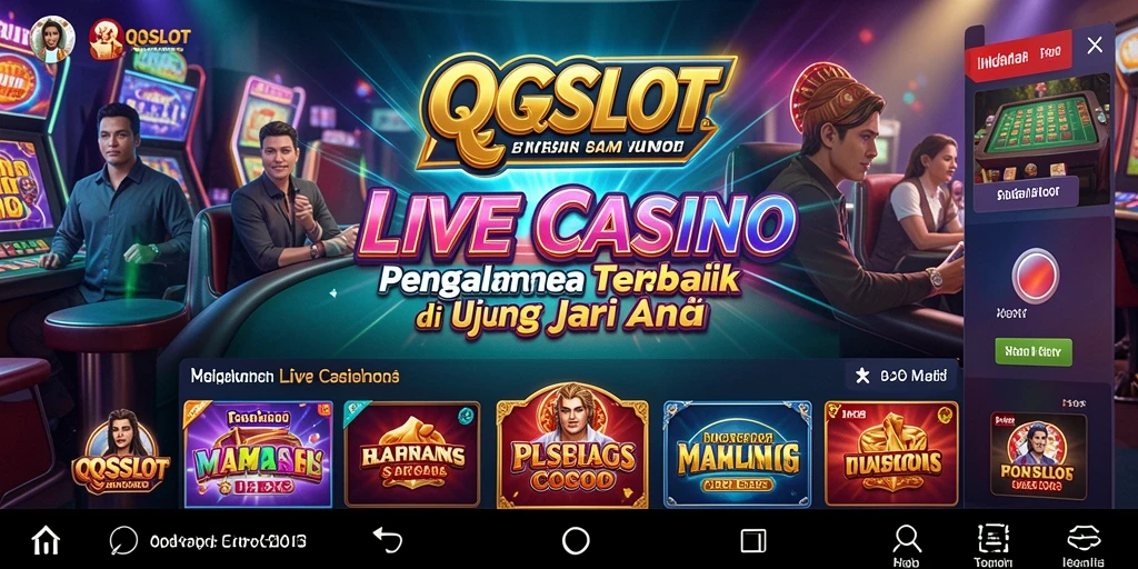 Tampilan gameplay Live Casino yang menarik dan interaktif di QQSLOT.