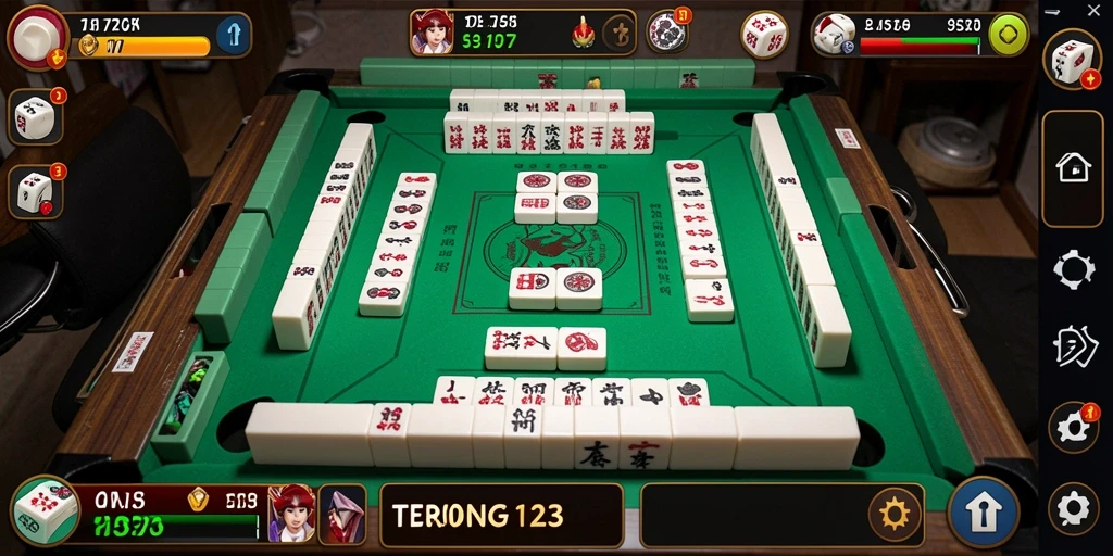 Tampilan gameplay Mahjong yang seru dan menantang.