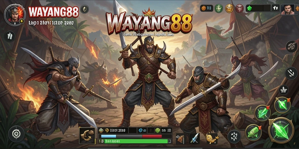 Tampilan gameplay <strong>WAYANG88</strong> yang menakjubkan dengan karakter wayang beraksi.
