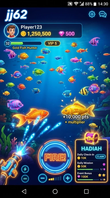 Tampilan aplikasi jj62 di perangkat Android.